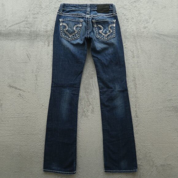 Big Star Jeans Women's 24L Ultra Low-Rise Sweet Boot Denim 32" Inseam Distressed - Picture 1 of 16
